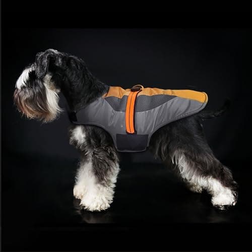 TZL Manteau d'hiver pour Chien,Veste Chaude et Coupe-Vent pour Chien,Veste de Ski pour Chien avec Lumière LED,Gilet d'hiver pour Chien à Taille Ajustable,Convient aux Petits Chiens