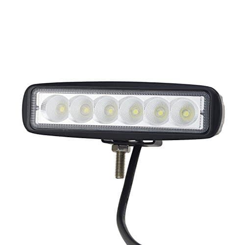 AUXTINGS 10 Pièces 15 cm 18W Flood Barre lumineuse LED Lampe de travail Bar Off Road camions SUV Conduite Feux de Brouillard 12V 24V