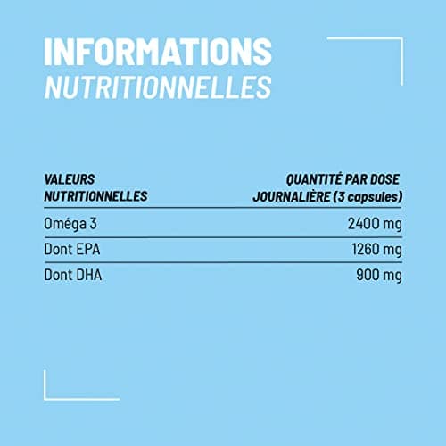 Omega 3 3000mg | Complément Alimentaire Défense | Huile de Poisson labélisée | Haute Concentration en EPA et DHA | Hautement Biodisponible | 90 gélules | Cure de 1 mois | Made in France | Nutripure