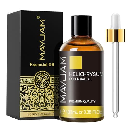 MAYJAM Huile Essentielle de Fleur Perpétuelle Italienne 100ML de Haute Qualité pour Diffuseur, Humidificateur, DIY, Home, Wardrobes