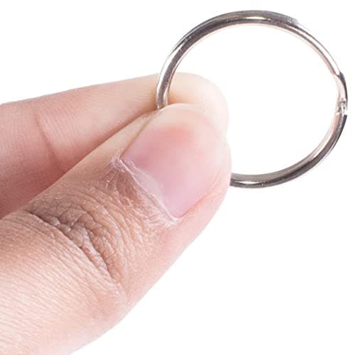 120 Pièces d'Acier inoxydable Double Anneau Fendu Anneau Porte-Clés Connecteur Bord Rond Porte-Clés Porte-Clés Bijoux Bricolage Collier Bracelet Faisant Un Anneau Suspendu en Métal Pendentif Connexion
