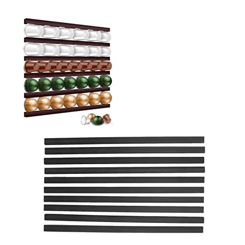 Support à Dosettes de café pour Capsules Vertuo, monté Verticalement ou Horizontalement sur les Murs ou Sous les Armoires,Bandes de Stockage de Dosettes de café Adhésives