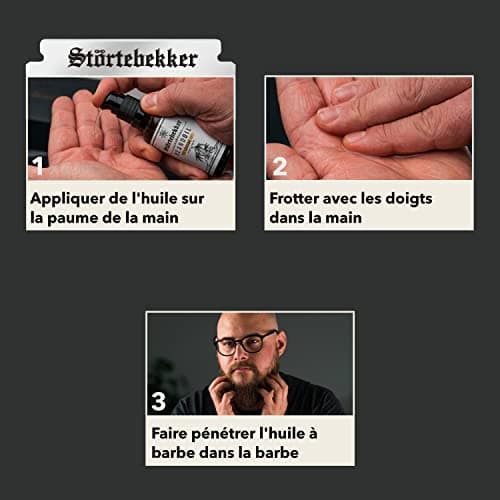 Störtebekker Premium huile barbe homme pour le soin quotidien de la barbe de 3 jours ou complète - Huile avec odeur agréable - Ingrédients de haute qualité - Fabriqué en Allemagne (Crusoe)