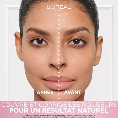 L'Oréal Paris - CC Crème C'est Magic - Embellisseur de Teint Anti-Rougeurs- Soin Teinté - Tous Types de Peaux - Couvrance Légère et Naturelle - SPF 11 - Teinte : Universelle - 30 ml