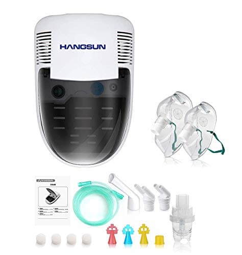 Hangsun Nébuliseur Inhalateur CN680 Portable Compresseur avec Embout et Masque pour Les Enfants et Les Adultes