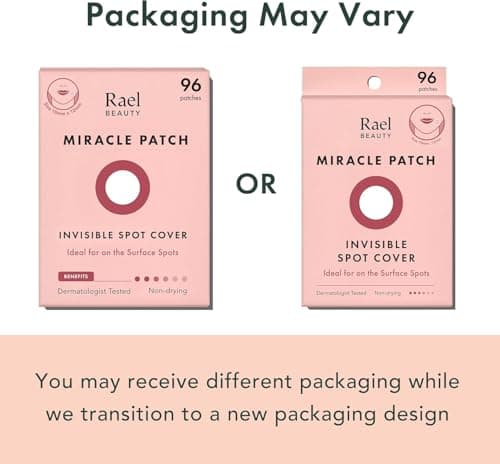 Rael Patch Anti Bouton Invisible - Pour Visage, Acne, Pimple Patches, Skincare Coreen, Hydrocolloïdes, Deux tailles (96 Patchs)