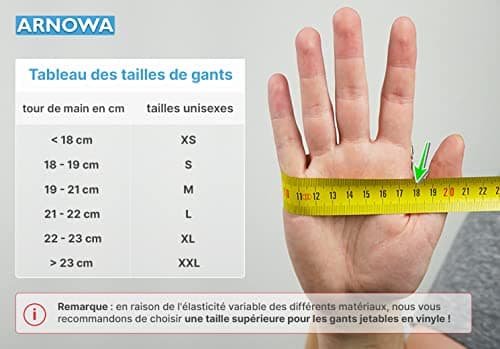 Gants jetables ARNOMED en vinyle S, 100 pièces/boîte, gant non poudre, gants jetable, gants vinyle, boite de gants jetables, gants en vinyle disponibles en tailles S, M, L & XL, gant hygiene