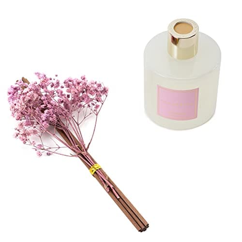 Cocorrína Diffuseur Parfum Maison, Fleur de Cerisier 200ml avec Diffuseur Bâtonnets diffuseur de Parfum, Batonnets Diffuseur Parfum, Reed Diffuseur pour Salle de Bain étagère décoration