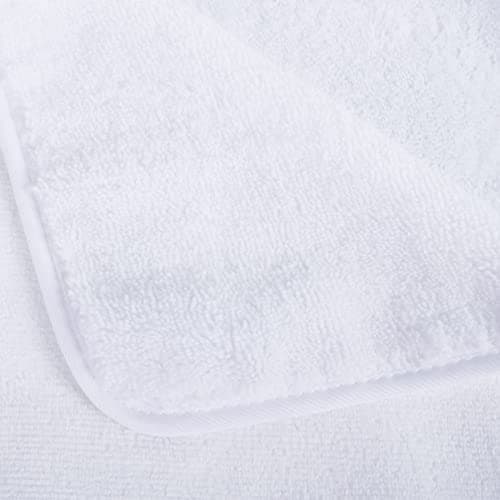 Polyte - 4 Serviettes de Bain en Microfibres - sèche Rapidement/ne Peluche Pas - Blanc - 145 x 76 cm