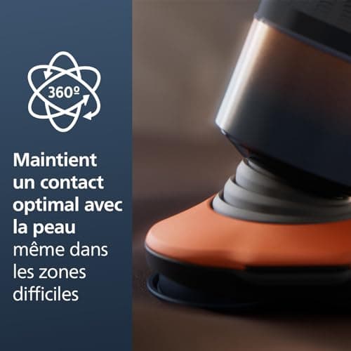 Philips 5000X Series - Rasoir électrique 100 pourcent étanche, Technologie SkinProtect, Tête flexible à 360°, Charge rapide, Capot de protection, Orange, modèle X5012/00