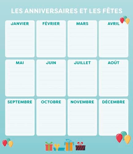 Frigobloc Mensuel 2025 - Calendrier d'organisation familiale / mois (de sept. 2024 à déc. 2025)