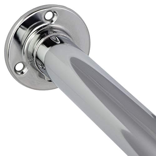 Gedotec Tringle à Vêtements | Rail pour Suspendre des Cintres et Habillement dans une Penderie ou Garde-robes | Acier Chromé et Poli, 2 Supports Inclus | 2000mm, Diam 25mm | 1 Pièce