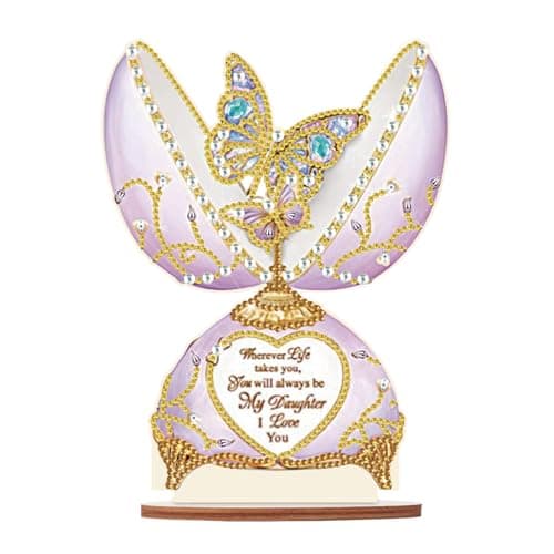 DCIDBEI 5D DIY Diamant Peinture Animaux Décoratif Papillon 12x21cm Diamant Painting Table Décoration Diamond Painting Ornement Table Décoration Peinture par Numéros Ornements Enfants Cadeau Papillon