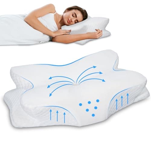 Enighs Oreiller Cervical Multifonction en Mousse à mémoire de Forme avec Rebond Lent zéro Pression pour Un Sommeil Profond