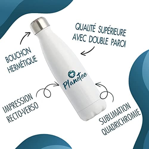 Bouteille Isotherme Véronique Pas Touche Panda | Idée Gourde Cadeau Travail Métier Humour Collègue Homme Anniversaire Noël