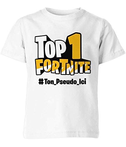 Tshirt Enfant Personnalisé Top 1 Battle Royale Avec Ton Pseudo Personnalisé