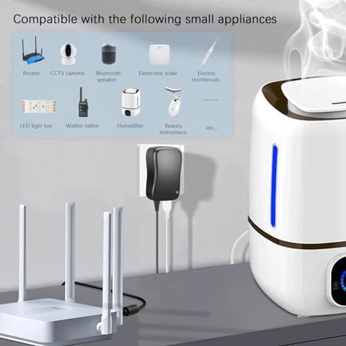 Aroidful 30W Alimentation Universel 12V 9V 7.5V 6V 5V 4.5V 3V et 5V 2.1A USB Port avec 8 Connecteurs DC. Adaptateur Secteur Universel pour Routeur/Haut-Parleur/Epilateur/Mini Fan/Bande Lumiere LED