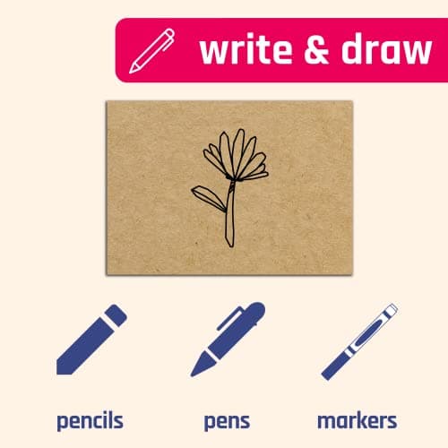 50 feuilles, Papier Kraft Marron Cartonné A5, 200 g/m2