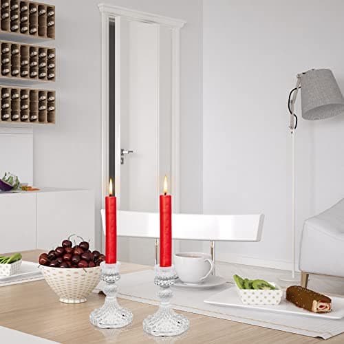 Lot de 4 bougeoirs en verre pour mariage, maison, fête, décoration