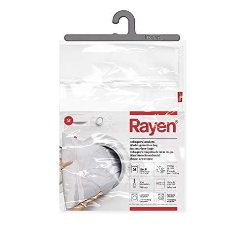 Rayen 6198.01 Lave séchoir Linge | Couverture de coulée zippée | Sac de Protection réutilisable pour Laver Les vêtements | Taille M | 50 x 70 cm, Blanc