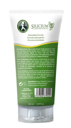 Silicium G5 Silicium Gel avec vitamine E pour Anti Douleurs Musculaires Osseuses Articulaires, 150 ml