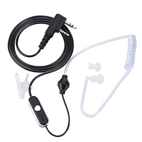 Talkie walkie Casque dans l'oreill, Écouteur à Tube de sécurité avec Microphone, Solide et