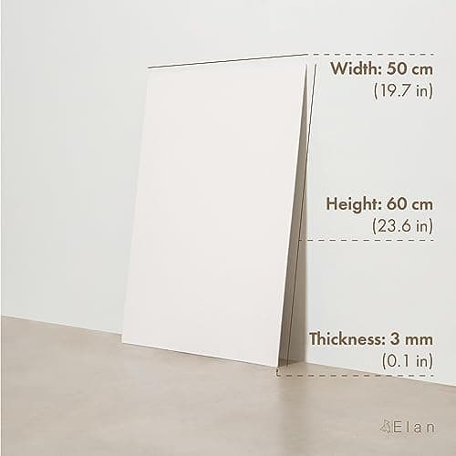 Elan Panneau de Toile 50x60, 100% Coton 6-Pack de Canvas Toile Peinture, Toile à Peindre, Panneau Toile Peinture, Tableau Peinture, Tableau Toile a Peindre Coton, Tableau a Peindre, Carton Entoilé