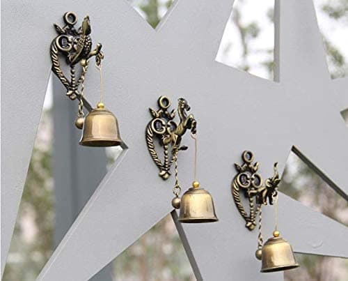 Fay Bless Cloche pour ouverture de porte, sonnette de magasin, clochettes de Shopkeepers en alliage + fer, 11 cm (éléphant)
