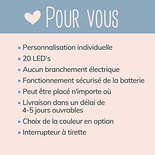 Lampe Led Murale En Bois Gravé - Veilleuse Déco Ballon De Football En Flamme Avec Prénom Personnalisé Pour Filles Et Bébés - Idée De Cadeau Pour Anniversaires, Baptêmes, Naissance - Couleur Au Choix