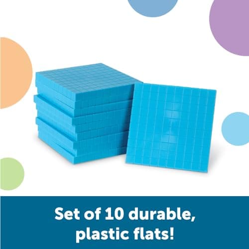 Learning Resources Plaques de base 10 en plastique rainuré (jeu de 10)