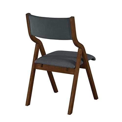 Ball & Cast Chaises Pliantes Tapissées Lot de 2, Chaise de Salle à Manger Pliable Confortable, Chaise de Réunion en Bois pour Cuisine Bureau, Facile à Transporter et à Ranger, Gris Foncé