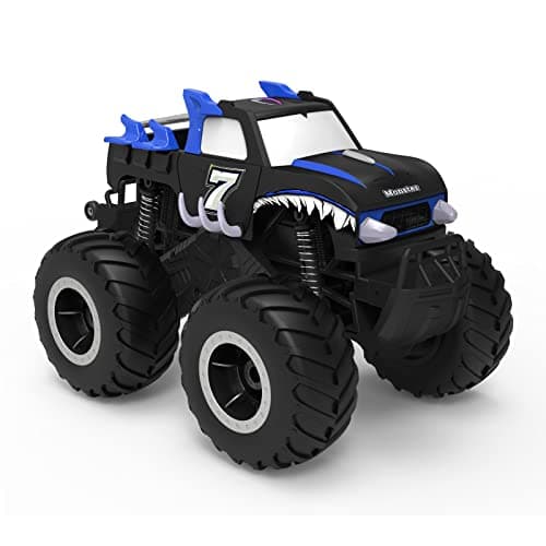 RC Imperméable Monster Truck Garçon 5 6 7 8 Hors Route Toy Car Camion Radiocommandé avec 2 Batteries 1/16 4WD 2,4 GHz RC Voiture à Grande Vitesse 20km / h Camion Monstre pour Enfants 5-7 Ans