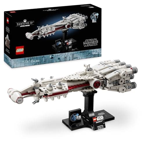 LEGO Star Wars Tantive IV, Vaisseau Spatial à Collectionner, Set de Construction Créatif pour Adultes, Véhicule Mythique, Idée Cadeau d’Anniversaire pour Fans de la Saga 75376