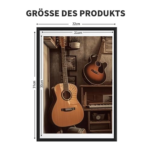 LYYYYX Lot de 2 cadres photo A4 en aluminium noir avec verre acrylique à suspendre ou à poser verticalement ou horizontalement pour photos, affiches, puzzles