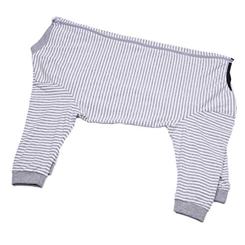 Yeapeeto Body Chien Post Operatoire Combinaison de Convalescence chirurgicale pour Chiens de Grande Taille et Moyenne (Gris,2XL)