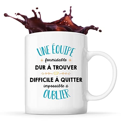 Mug Formidable Equipe Tasse Cadeau Travail blanc | Idée Tasse Cadeau Travail Boulot Métier Départ Retraite Collègue Anniversaire Noël