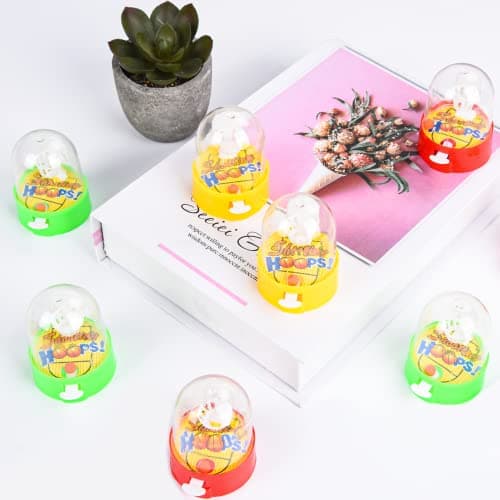 Herefun 16 Pcs Mini Finger Basketball Jeu de tir, Jeu de Basket-Ball de Table en Plastique Jeux de Doigts, Jouet Fête Remplissage de Sac d'anniversaire pour Enfant