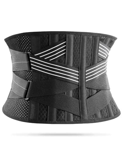 Fitomo Ceinture Lombaire Femme Homme, ceinture dorsale avec 7 supports métalliques, Ceinture Dos, Sciatique, Scoliose, Hernie Discale