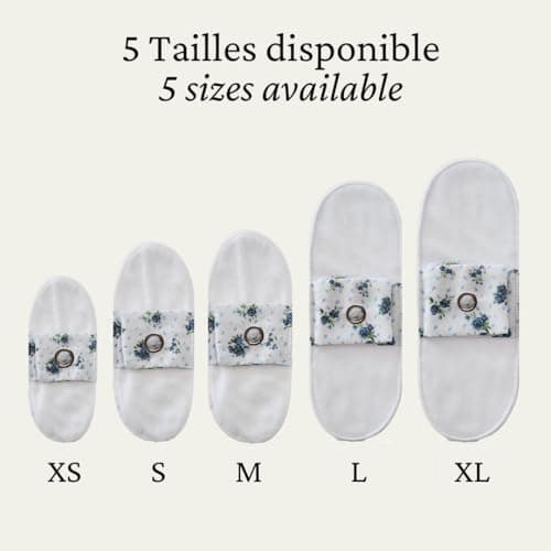 Fait main en France: Lot de 5 Protège-slips Lavable - 100% Coton (S)