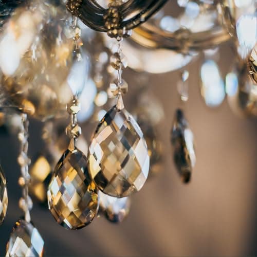 PATIKIL Pendentifs en Cristal K9 en Forme de Gouttes, Lot de 6 Perles de 38 mm pour Pièces de Lustres, Décoration d'Artisanat, Violet Clair