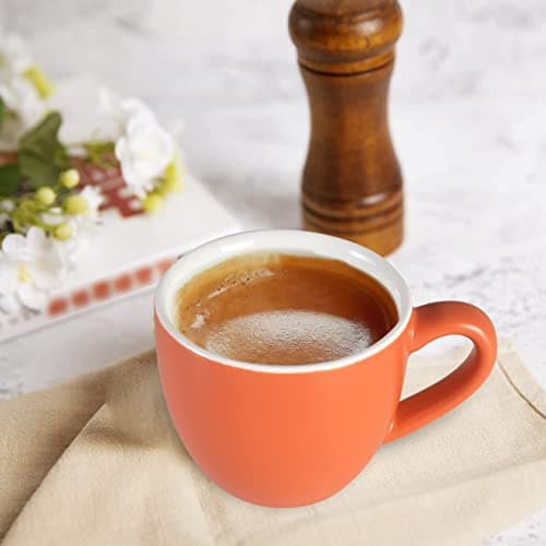 homEdge Mini tasse à expresso Procelain - 90 ml - Demitasse - Pour expresso, thé - Orange
