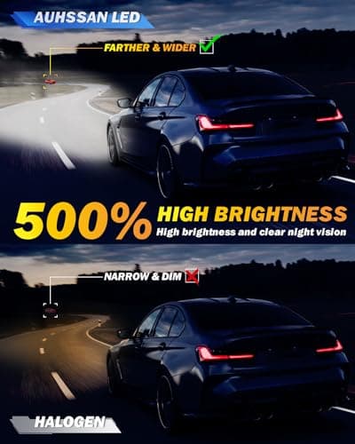 Ampoule H7 LED Voiture 80W 16000LM 6500K Blanc Froid, 500% de Luminosité, LED Phare Kit Lampes Remplacement pour Halogènes, 1:1 Taille, Plug and Play, Aucun Adaptateur Requis (2 Lampes)