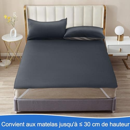 Protège Matelas 140x200 cm imperméable, Protège-Matelas Gris pour Incontinence Lavable,Premium Respirant Housse Matelas, surmatelas imperméable pour Enfant-surmatelas imperméable - Gris