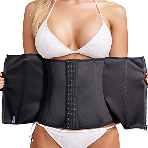 Chumian Femme Gaine Amincissant Corset Serre Taille Body Sculptant pour Ventre Plat Minceur Shapewear (Noir, L)