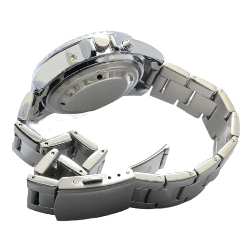 SHMIOU Montre parlante française pour Aveugle Senior malvoyant Unisexe Homme Femme Parlant Bracelet en Acier Inoxydable Montre-Bracelet avec Alarme