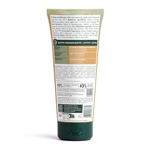 Herbatint Repair Conditioner, Baume Réparateur Bio - 200 ml | Nourrit et Répare les Cheveux Stressés, Secs et Abîmés | 99% Ingrédients Naturels, avec Extraits de Moringa, Olivier, Jojoba et Aloe Vera