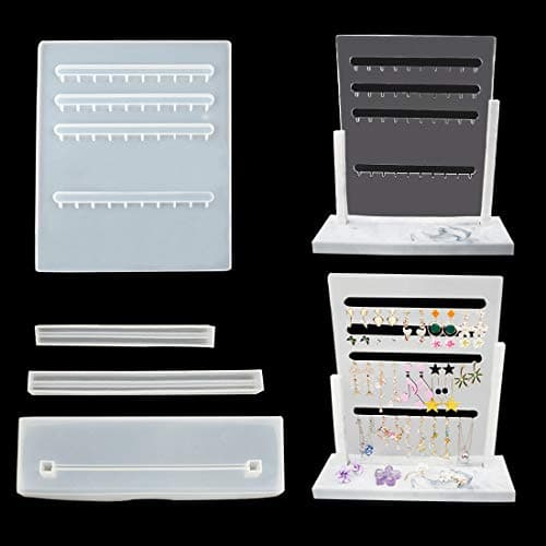 FineInno Moules en Résine en Silicone pour Bijoux Stand Moules Bricolage Organisateur Porte-Bijoux Présentoir Suspendues Boucles d'oreilles Support (Earrings Holder)