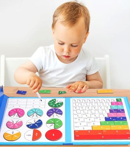 Jeux pour Apprendre Les Fractions,Outils d'apprentissage,Apprendre a Compter,Learning ressources,Montessori Jeux Enfant 5 Ans