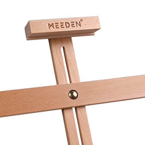 MEEDEN Chevalet de Table de H’être en Cadre H Chevalet Bois d’Exposition pour Artistes, Débutants, Etudiants, Accueillant la Toile Jusqu’à 21"