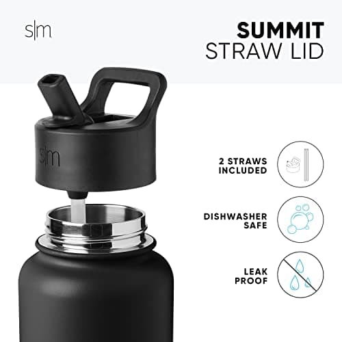 Simple Modern Botella de Agua con Pajita | Bouteille Thermos Isolée en Acier Inoxydable pour Sports et Gymnase | Summit Collection | 650ml | Forest